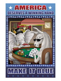 America Dserves a Winning Hand, Make It Blue