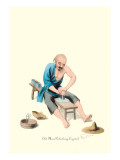 Old Man Polishing Crystal