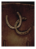 Buy Lucky Horse Shoes on Rust Metallic at AllPosters.com