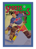 Buy Three Star Goalie Lunges for Puck at AllPosters.com