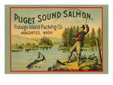 Buy Puget Sound Salmon - On The Fly at AllPosters.com