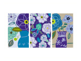 Buy Blue Flower Swirls Triptych at AllPosters.com