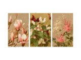 Traditional Floral Triptych