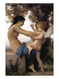 A Young Girl Defending Herself Against Eros