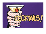 Cocktails! Pop Art with Martini in Hand