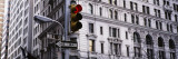 Traffic Light in Front of a Building, Wall Street, New York, USA