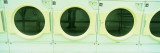 Row of Washing Machines at a Laundromat, California, USA