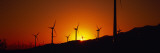 Wind Turbines at Dusk, Palm Springs, California, USA