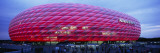 Soccer Stadium Lit Up at Dusk, Allianz Arena, Munich, Germany