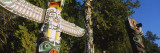 Three Totem Poles, Stanley Park, Vancouver, British Columbia, Canada