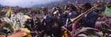Musicians Celebrating All Saint's Day by Playing Trumpet, Zunil, Guatemala