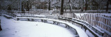 Snowcapped Benches in a Park, Washington Square Park, Manhattan, New York, USA