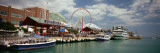 Boats Moored at a Harbor, Navy Pier, Chicago, Illinois, USA