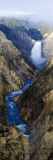 Waterfall Falling Into Stream Through a Canyon, Yellowstone National Park, Wyoming, USA