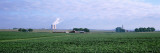 Smoke Emitting from Two Smoke Stakes, Byron Nuclear Power Station, Ogle County, Illinois, USA