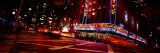 Buildings Lit Up at Night, Radio City Music Hall, Rockefeller Center, Manhattan, New York, USA