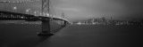 Bay Bridge Lit Up at Night, San Francisco, California, USA