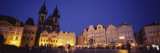 Buildings Lit Up at Dusk, Prague Old Town Square, Old Town, Prague, Czech Republic