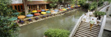 Sidewalk Cafes Along a River, San Antonio River Walk, San Antonio River, San Antonio, Texas, USA