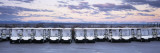 Golf Carts Parked in a Parking Lot, Rocky Mountains, Cochrane, Alberta, Canada