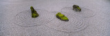 Moss on Three Stones in a Zen Garden, Washington Park, Portland, Oregon, USA