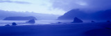 Silhouette of Rock Formations in the Sea, Myers Creek Beach, Oregon, USA