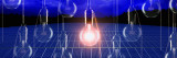 Light Bulb Lit Up over a Solar Panel