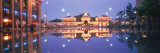 Buildings in an Amusement Park Lit Up at Dusk, Tivoli Gardens, Copenhagen, Denmark