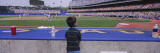 Rear View of a Boy Watching a Baseball Match, Dodgers Vs. Yankees, Dodger Stadium