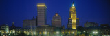 Buildings Lit Up at Night, Providence, Providence County, Rhode Island, USA