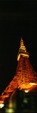 View of a Tower Lit Up at Night, Tokyo Tower, Minato Ward, Tokyo Prefecture, Japan