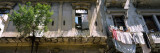 View of Clothesline in a Balcony, Malecon Avenue, Havana, Cuba