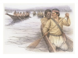 Buy Six Canoes on the Columbia River at AllPosters.com