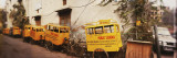 Public School Rickshaws Parked in Front of a Building, Old Delhi, Delhi, India