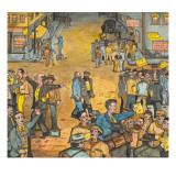 A Street Scene of Soap-Box Orators Making Speeches at an Intersection of `Red Square'