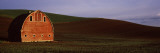 Barn in a Field at Sunset, Palouse, Whitman County, Washington State, USA