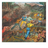 Men from the Skid Road of Seattle Fighting a Fire