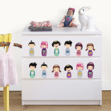 Kokeshi dolls (Water Resistant Decal)