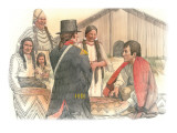 Buy Clark and Lewis with a Group of Four Indians at AllPosters.com