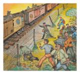 Unemployed Men Robbing an Apple Orchard