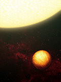 This Artist's Concept Shows a Jupiter-Like Planet Soaking up the Scorching Rays of Its Nearby Sun