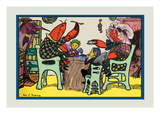 Having Cake Mr. Caterpillar Crab and Dame Crabby