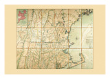Map of the Most Inhabited Part of New England