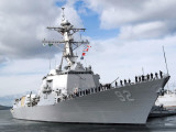 Buy Sailors Stationed Aboard the Guided-Missile Destroyer USS Momsen (DDG 92) Man the Rails at AllPosters.com