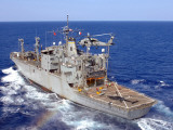 Buy A Helicopter Clears the Flight Deck of Military Sealift Command Ammunition Ship Usns Flint at AllPosters.com