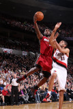 Miami Heat v Portland Trail Blazers, Portland, OR - January 9: Nicolas Batum and LeBron James