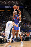 New York Knicks v Orlando Magic, Orlando, FL - March 1: Chauncey Billups, Dwight Howard and J.J. Re
