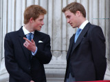 Prince Harry and Prince William at the Trooping of the Colour, June 2003