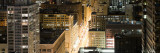 Buildings in a City Lit Up at Night, State Street, Chicago Loop, Chicago, Illinois, USA