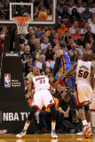 New York Knicks v Miami Heat, Miami, FL - February 27: James Jones and Carmelo Anthony
